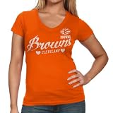 NFL Cleveland Browns Heart Script Baby Jersey T-Shirt - Orange (Small)