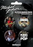 Michael Jackson 4 Button Collectors Pack Album Covers