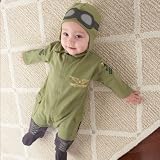 babyaspen 2-Piece Layette Set, 0-6 months, Big Dreamzzz Baby Pilot