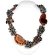 HinsonGayle DIVA Collection "Cristiana" Chocolate Keshi Cultured Pearl and Agate Necklace