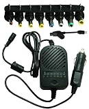 80 Watt Universal Laptop Notebook Auto/Air/car Power Adapter for Gateway HP COMPAQ DELTA ASUS NEC TOSHIBA ACER LITEON NEC GATEWAY SAMSUNG SONY FUJITSU DELL SHARP IBM/LENOVO APPLE Car DC Adapter come with 8DC plugs w/LED