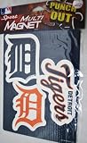 DETROIT TIGERS MLB OFFICIAL TEAM LOGO CAR FRIDGE MAGNET SET (3)