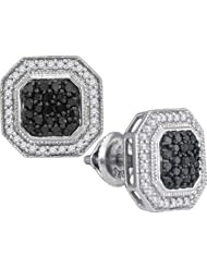 0.50CTW BLACK DIAMOND MICRO-PAVE EARRING