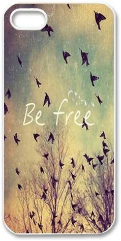 Treasure Design Be Free Birds Cute Quote Retro Vintage APPLE IPHONE 5 Best Durable Case
