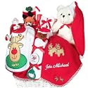 Baby's First Christmas Gift Basket - Includes Stocking, Toys, Blanket & More