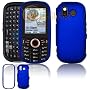 Samsung Intensity U450 Cell Phone Dark Blue Rubber Feel Protective Case Faceplate Cover