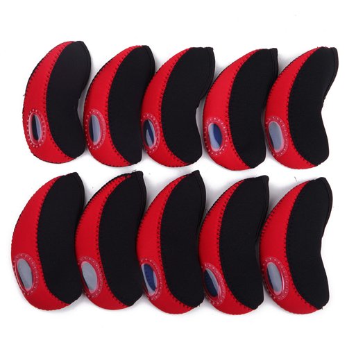 HDE Set of 10 Neoprene Golf Club Iron Head Covers