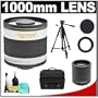 Rokinon 500mm f/6.3 Multi-Coated Mirror Lens with 2x Teleconverter (=1000mm) + Tripod + Nikon Case + Accessory Kit for Nikon D40, D60, D3000, D3100, D5000, D5100, D7000, D300s, D3 & D3s Digital SLR Cameras