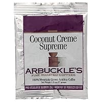 Arbuckle's Fine Roasted Coffee, Coconut Creme Supreme, Ground Coffee, 1.3-Ounce Bags (Pack of 30)