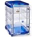 Bel-Art Scienceware 420741006 Clear Secador 4.0 Vertical Desiccator Cabinet with Blue End Cap and 3 Shelves, 13.4" Width x 20.4" Height x 16.3" Depth