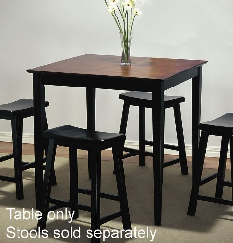 Counter Height Gathering Table Black Finish