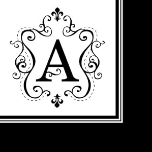 Monogram Elegant Initial Luncheon Napkins