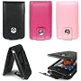 PCMICROSTORE Brand Apple iPod Touch Premium Leather Flip Carrying Case with Rotating Belt Clip for iPod Touch 8gb and iPod Touch 19gb - Bundle with Touch Screen Protector - 3 Color Options