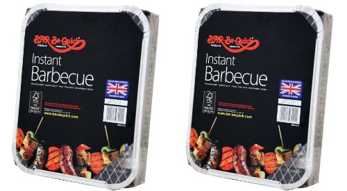2 X Barbecue instantané Bar-Be-Quick:Le barbecue instantané Bar-Be-Quick est la meilleure marque de barbecue jetable dans le monde - il s'allume avec une seule allumette et cuit jusqu'à 1 hr30 min. Apportez-le et cuisinez n'importe où.