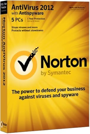 Norton Antivirus 2012, 5 Computers, 1 Year Subscription (PC)