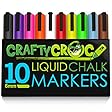 CHALK MARKERS - MEGA 10 Pack - Each Premium Quality Pen With Unique Reversible Tip