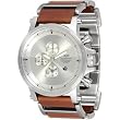 Vestal Plexi Leather High Frequency Collection Sportswear Watches - Silver/Brown/Brushed / One Size Fits All