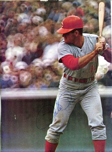 Pete Rose Autographed/Hand Signed Magazine Page