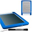 Solid Blue Silicone Skin Cover Case Protector for Amazon Kindle DX includes a 4 inch Determination Hand Strap