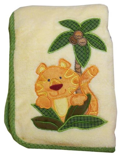 NoJo Jungle Babies Coral Fleece Blanket