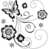 Inkadinkado Butterfly Scroll Clear Stamp