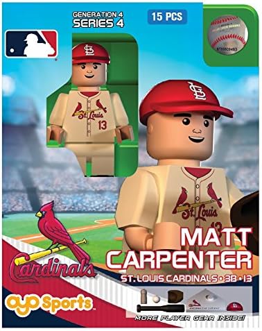 MLB St. Louis Cardinals Matt Carpenter Generation 4 Mini Figure, Small, Black