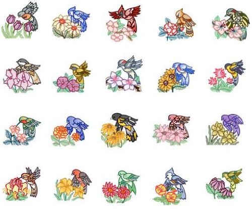 Brother PES Embroidery Machine Card GARDEN JEWELS 