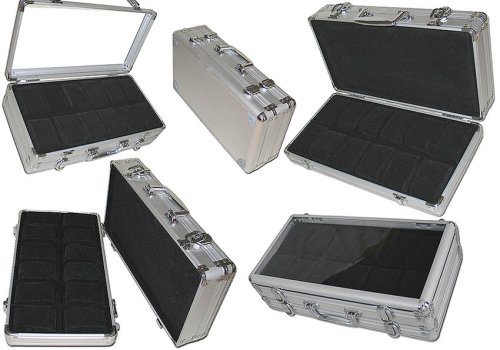 Uhrenkoffer aus Aluminium für 24 Uhren