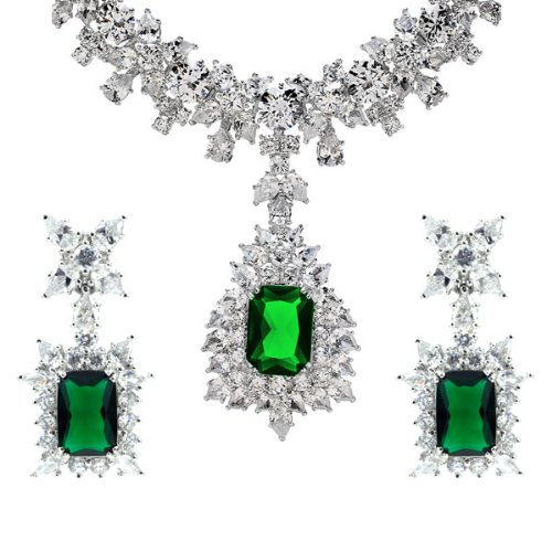 Gift Set: Night at the Oscars CZ Emerald Jewelry Set