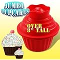 Jumbo Cupcake + Recipie Book - Creates Massive Cupcakes easily - 25 times the size of regular cupcake