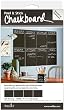 WALLIES PEEL & STICK CHALKBOARD PANELS 9X12 4/PKG-SLATE GRAY