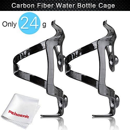 2pcs Lightweight Right Side Loading Carbon Fibre Water Bottle Cages for Road Cycling Bike Bicycle MTB