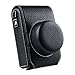TARION Slim Leather Case Bag Protector for Camera Leica D-Lux Type 109 with Wrist Strap and Neck Strap Black
