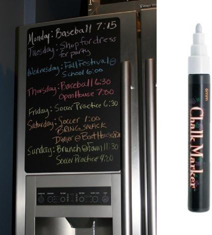Chalkboard Refrigerator Sticker and Marker Set