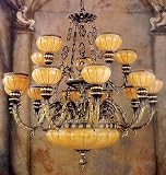 LAMPS BEAUTIFUL Pamplona Spanish Genuine Alabaster Large Chandelier by Elk Lighting--Excellent customer service--see our feedback.
