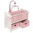 Badger Basket Doll Crib With Baskets and Mobile