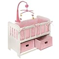 Badger Basket Doll Crib With Baskets and Mobile