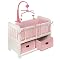 Doll Crib with Baskets and Mobile