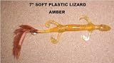 7 Soft Plastic Lizard - (8 Pack) Amber with various tail colors