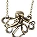 Long Pendant Chain Steampunk Nautical Style Vintage Bronze Octopus Necklace
