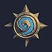 Hearthstone Rose Men's Short Sleeve Blue Tee Shirt