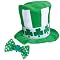 St. Patricks Day Shamrock Hat and Bow Tie Set