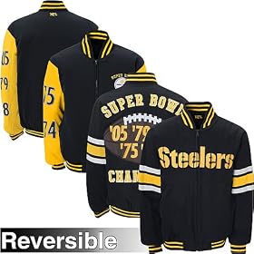 G-III Pittsburgh Steelers Reversible Super Bowl Commemorative Canvas Jacket