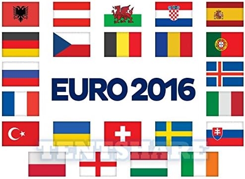 2016 Euro Cup Football Soccer Flags 24 Teams 3x5 Foot