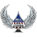 Flying Winged Spade 'Hell on Wheels' Sticker/Car Art Decal by Michael Landefeld