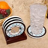 MLB Steiner Sports Florida Marlins White Team Logo and Field Coasters with Pro Player Stadium Authentic Dirt Capsules