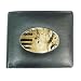 Wallet / Billfold of Grunge Music with Piano Keys Treble Clef and Notes