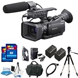 Sony HXR-NX70U NXCAM Compact Camcorder with 1920 x 1080 60/24p Full HD, 96GB Flash Memory + (2pcs)Original Sony NP-FV70 Battery + Charger + 32GB Professional Accessory Kit