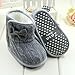 DZT1968 Baby Girl Soft Anti Slip Sole Knit Cotton Bowknot Shoes Snow Boots Socks (6~12 Months, Gray)