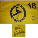 Rudy Giuliani Autographed/Hand Signed 2002 U.S. Open (Bethpage Yellow) Golf Pin Flag